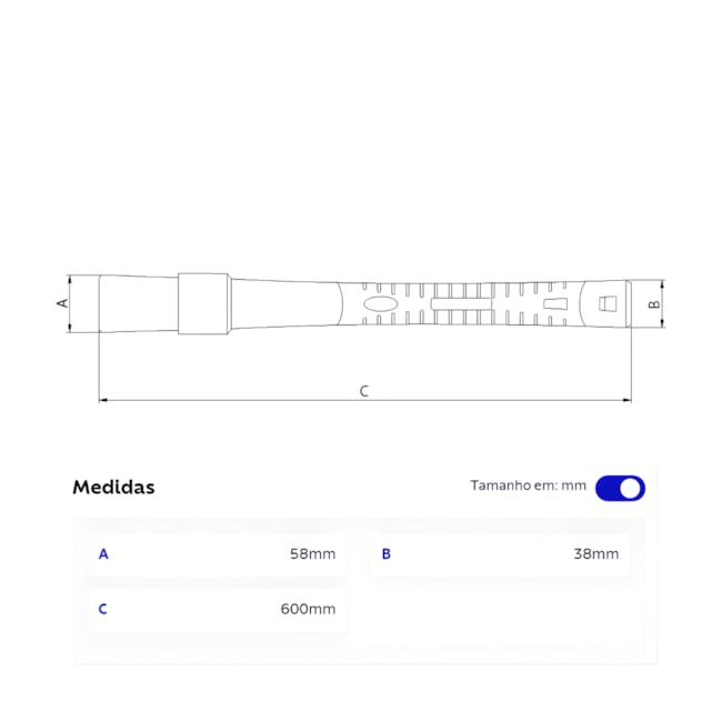 Cabo de Fibra de Vidro para Marreta 600mm 40721060 TRAMONTINA PRO-666d0a6e-db85-49c4-a5c4-f5a6fdf5586e