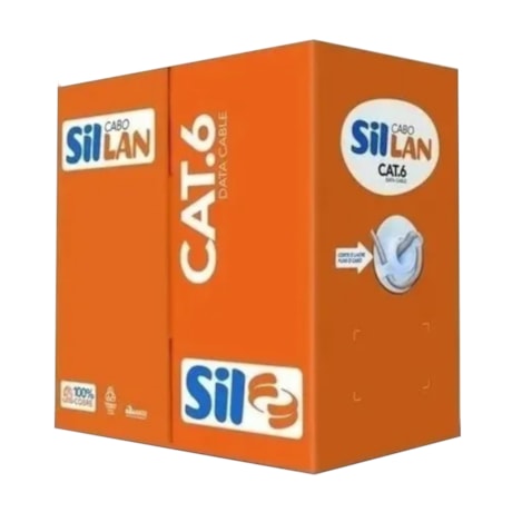Cabo de Rede CAT-6 4P x U/UTP 23AWG CMZ Azul 305 Metros SIL LAN-89874e54-a980-4a26-9951-a2f46f7fd5f2
