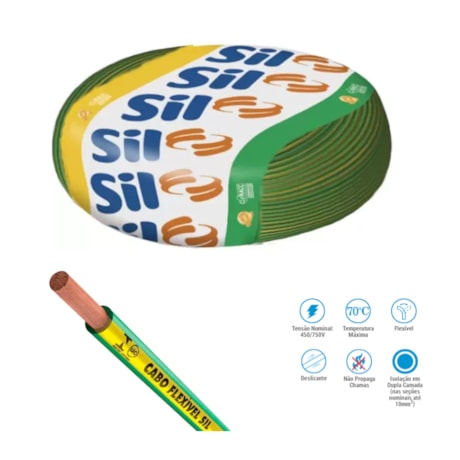 Cabo Flex 1.0mm 750V FLEXSIL SIL-3a939fc8-9e28-43a9-b1a1-3a9ea348e14c