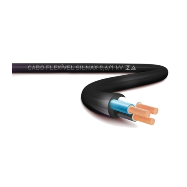 Cabo Flexível 1kV HEPR Tripolar Preto 4mm² Por Metro SILNAX SIL-6c8c7c63-b3be-4a3e-90f4-3a1cac30d59b