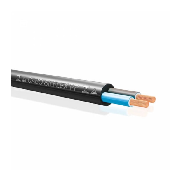 Cabo Flexível 500V PP Bipolar Preto 1.0mm² Por Metro SILFLEX SIL-35650fb1-3ca5-4fa3-a103-0242b211b501