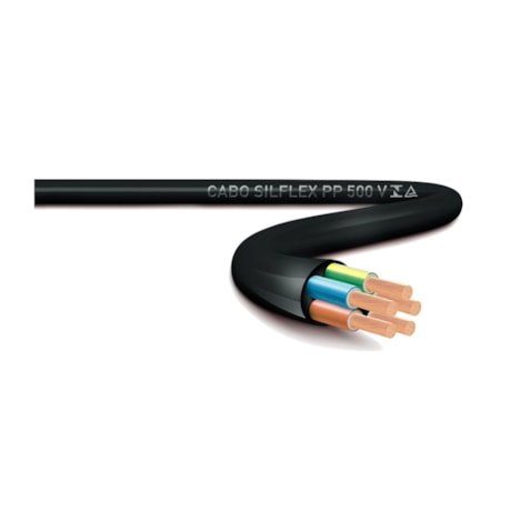 Cabo Flexível 500V PP Pentapolar Preto 1.5mm² Por Metro SILFLEX SIL-2cc9e47e-01e9-4195-a444-58418d299700