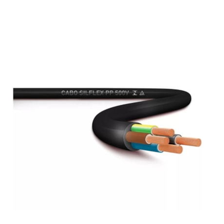 Cabo Flexível 500V PP Tetrapolar Preto 2.5mm² Por Metro SILFLEX SIL-20b1d7f6-9e9f-4cc4-b812-12025a522668