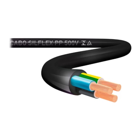 Cabo Flexível 500V PP Tripolar Preto 1.0mm² Por Metro SILFLEX SIL