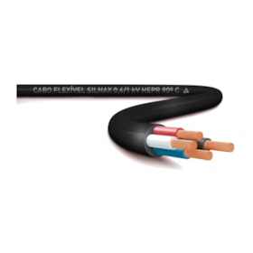 Cabo Flexível Preto 1kV HEPR Tetrapolar 10 mm² SILNAX SIL - VENDIDO POR METRO