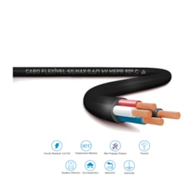 Cabo Flexível Preto HEPR 90º 4x25.0mm 1kV SILNAX SIL - VENDIDO POR METRO