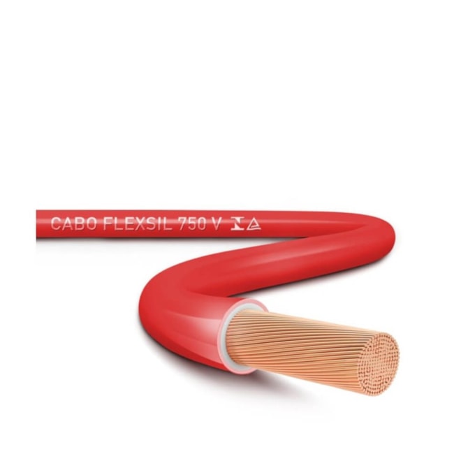 Cabo Flexível Vermelho 4,0mm 750V 70gr FLEXSIL SIL - VENDIDO POR METRO-99f93029-13a7-447e-a253-9f82ef5bd117