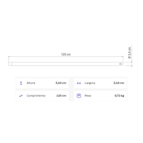 Cabo Reto para Pá 120cm 78753/023 TRAMONTINA