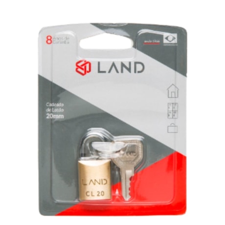 Cadeado De Latão 20mm 2421 LAND-c820aa59-f4e3-4c99-b684-cd24cbf1b1e7