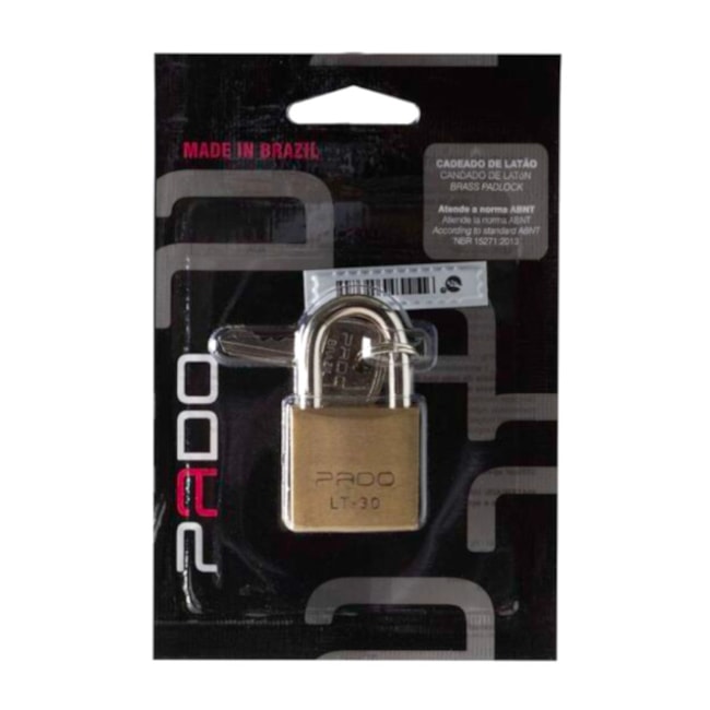 Cadeado de Latão 30mm com Segredos Iguais S1 LT-30 PADO-708fc57b-145a-443d-96f2-42c422315d87