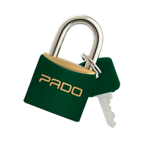 Cadeado em Latão 20mm Verde SM LT-20 COLOR PADO-03813e66-e76a-4205-b7de-40d2bc83cbaa