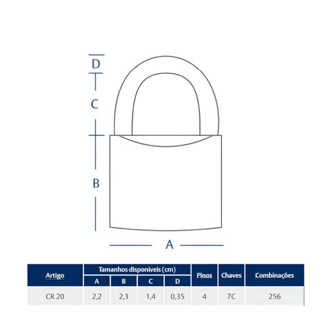 Cadeado Latão 20mm CR20 PAPAIZ-464110b8-5792-4962-b8d1-6e856380663d