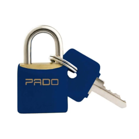 Cadeado Latão 25mm Azul com Chave SM LT-25 PADO-34337cbb-c19c-40a8-80e2-682011808c1f