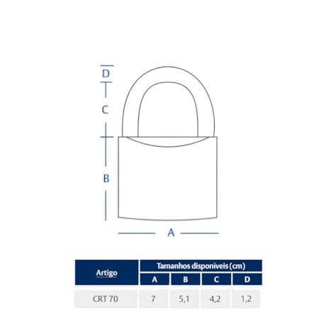 Cadeado Latão 70mm Tetra CRT70 PAPAIZ-b110a9ae-fd7f-4332-9fdb-a4360bade0dc