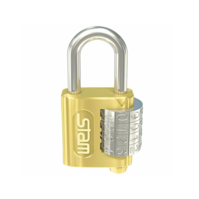 Cadeado Latão com Segredo 40mm 49891 STAM-0bd2580f-f9b3-4d34-9187-012d7a085245