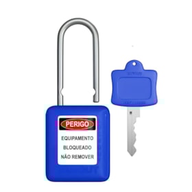 Cadeado Plástico Azul 38,0mm Haste de Alumínio com 1 Chave CALAZ140CD TAGOUT
