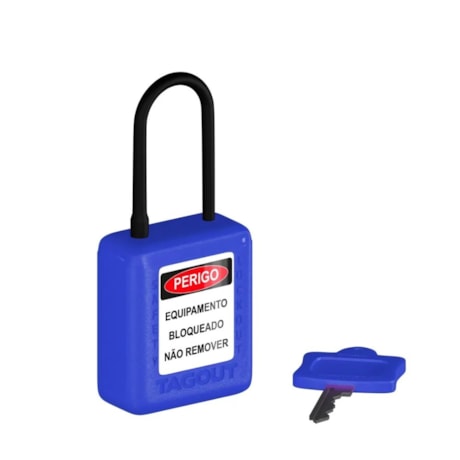 Cadeado Plástico Azul 38,0mm Haste Plástica com 1 Chave CPAZ14004CD TAGOUT-ad13d08d-4f77-4cc5-a378-b9344aacaaf9