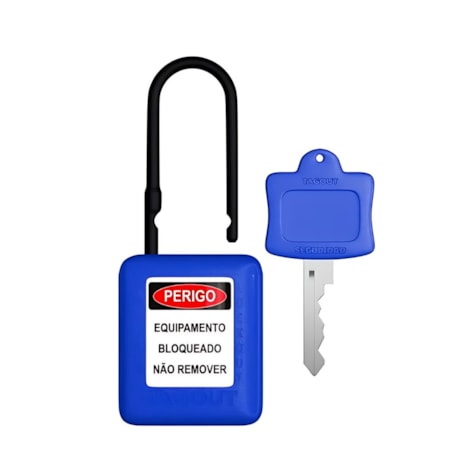 Cadeado Plástico Azul 38,0mm Haste Plástica com 1 Chave CPAZ14004CD TAGOUT-6a1c43b1-517a-4d84-950b-646d05cac093
