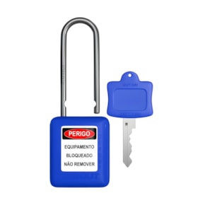Cadeado Plástico Azul Haste Aço Inox 50mm com 1 Chave CAAZ150CD TAGOUT