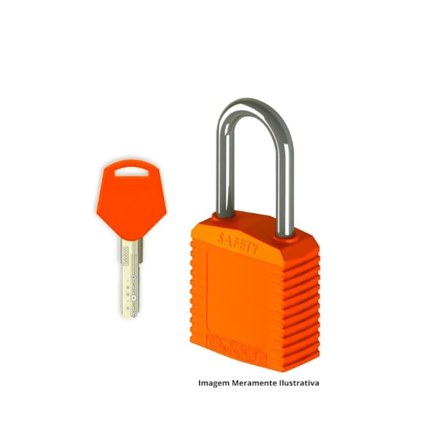 Cadeado Plástico Laranja 38,0mm Haste Alumínio Unique com 1 Chave CALULR140CD TAGOUT-75ca2f35-ba64-4ff1-9650-d19d8fcea0e3