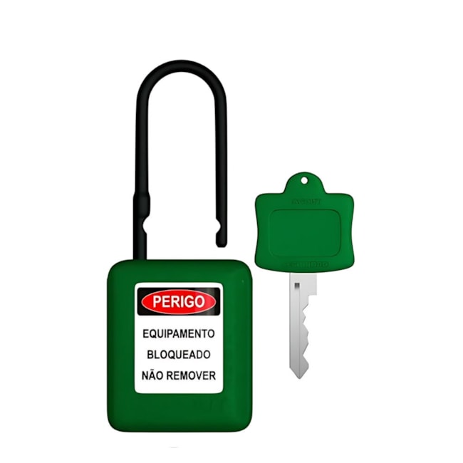 Cadeado Plástico Verde 38,0mm Haste Plástica com 1 Chave CPVD14004CD TAGOUT-4e1b67d1-1404-42dd-90e6-8caaedac43cf