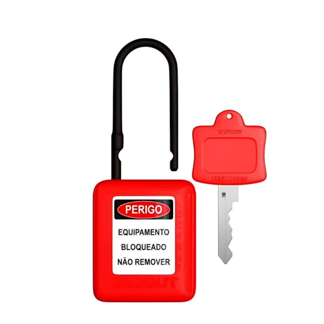 Cadeado Plástico Vermelho 38,0mm Haste Plástica com 1 Chave CPVM14004CD TAGOUT-9b957302-efc0-4b4b-a78a-a406fed42ac0