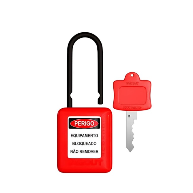 Cadeado Plástico Vermelho 38,0mm Haste Plástica com 1 Chave CPVM140CD TAGOUT-c5efef97-f5ff-4813-98e2-7a4086fce8c2