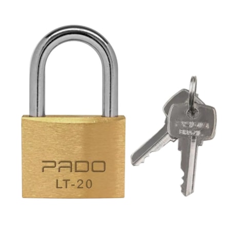 Cadeado Tradicional de Latão 20mm com Chave LT-20 PADO-4c6d74e8-c24c-4189-b5ad-80923bb09816