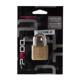 Cadeado Tradicional de Latão 30mm com Chave Cor Dourada LT-30 PADO