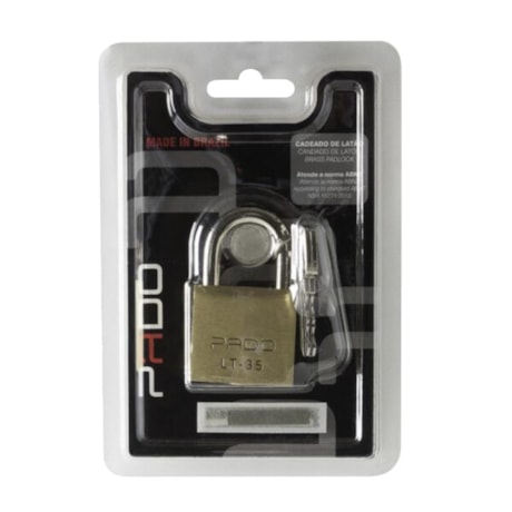 Cadeado Tradicional de Latão 35mm com Chave LT-35 PADO-64952a30-7aac-4e42-888b-0fd18471e32c