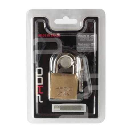 Cadeado Tradicional de Latão 35mm com Chave S1 LT-35 PADO-1a704cfa-16c8-417e-941c-e70d1fa3fbdb