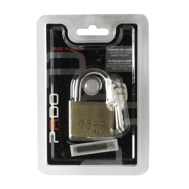Cadeado Tradicional de Latão 40mm com Chave LT-40 PADO-832f6edb-426c-4a38-92b6-0963b1d67ee7