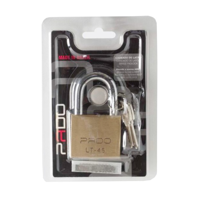 Cadeado Tradicional de Latão 45mm com Chave LT-45 S1 PADO-0337b971-8520-430c-ad28-55d071362e7e