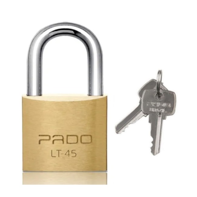 Cadeado Tradicional de Latão 45mm com Chave LT-45 S1 PADO-a99f23df-181c-43c3-9ade-18271b69d871