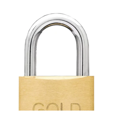 Cadeado Tradicional de Latão 50mm com Chave GCC200007 GOLD-9196f9b5-7bee-4279-a21c-f42db1e75be5