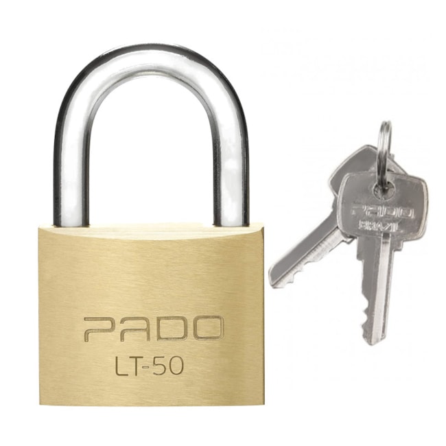 Cadeado Tradicional de Latão 50mm com Chave LT-50 PADO-e136184e-a216-400f-9b9b-455837adb6e6
