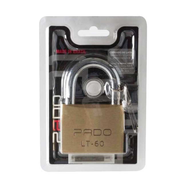 Cadeado Tradicional de Latão 60mm com Chave LT-60 PADO-0bc9d1a5-dfa7-438e-aa06-097e57b4d009