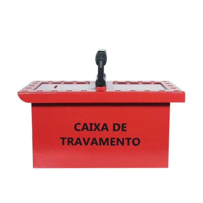 Caixa Aço Inox de Bloqueio em Grupo para 26 Cadeados com Alça Plástica CBA26AP TAGOUT-b0467dec-db3d-485c-8c23-319c30cc5024