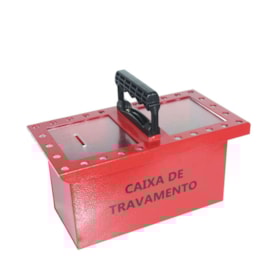 Caixa Aço Inox de Bloqueio em Grupo para 26 Cadeados com Alça Plástica CBA26AP TAGOUT