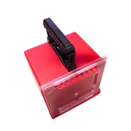 Caixa de Bloqueio Plástica com Alça para 8 Cadeados CBPA8 TAGOUT-ee1d9717-c081-4b7a-ba7d-981e3b8b7f05