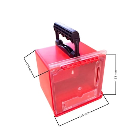 Caixa de Bloqueio Plástica com Alça para 8 Cadeados CBPA8 TAGOUT-837216b9-c4ee-4202-bae0-90273be63103