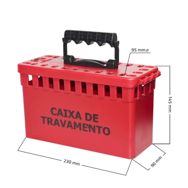 Caixa de Bloqueio Plástica para 26 Cadeados CBP26 TAGOUT-92ea7ca5-1b6a-4bfe-acf7-c75fb3675925