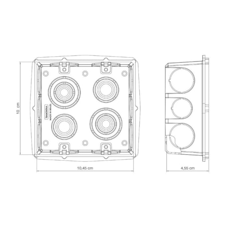 Caixa de Embutir 4x4 57500/042 TRAMONTINA ELETRIK-e10c802a-4c7b-4bc8-be9f-401179b4168a