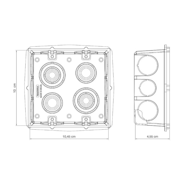 Caixa de Embutir 4x4 57500/042 TRAMONTINA ELETRIK-100afd12-d497-4acb-90ed-279202078d74