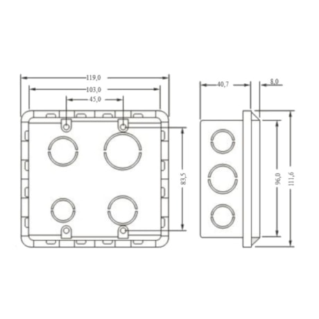 Caixa de Embutir Alvenaria 4x4 Retangular 689015 PIAL-adb0d40c-6c9b-4028-b09a-1b518925f5ee