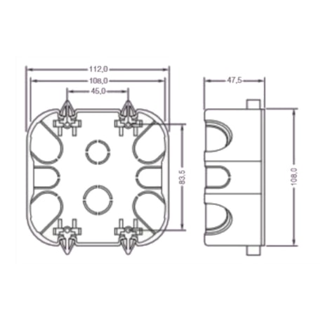 Caixa de Embutir Drywall 4x4 6890-25 PIAL-db913d49-e374-46a5-a5a5-0c765f18f57e