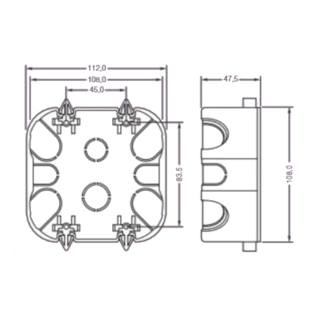 Caixa de Embutir Drywall 4x4 6890-25 PIAL-d59e8e25-089f-4d27-81c8-df8d0568d91a