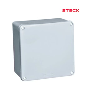 Caixa de Pasagem Cega PVC 100x100x60mm IP65 S107-ICE STECK