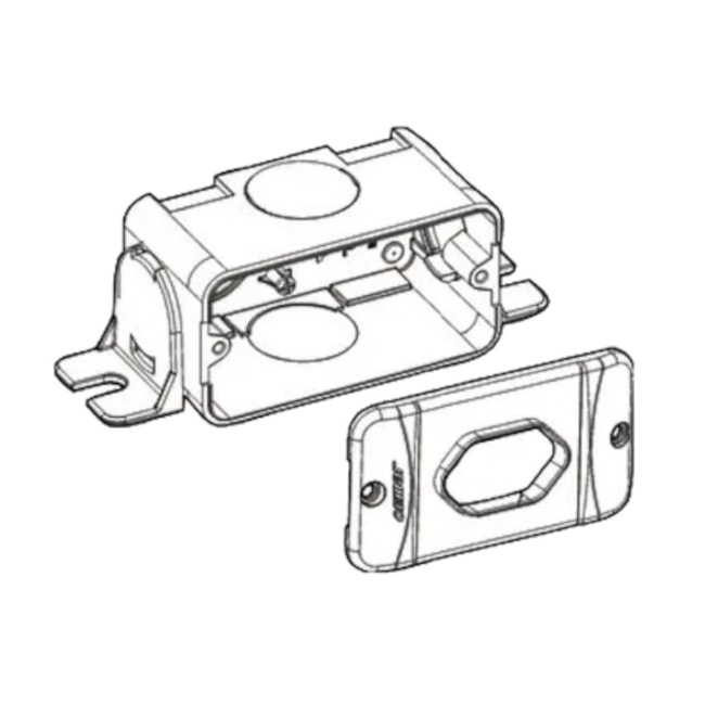 Caixa de PVC para Tomada de Perfilado 38x38mm 914440 CEMAR-04a9f3cb-0932-4a9a-b8ed-569fa23902c4