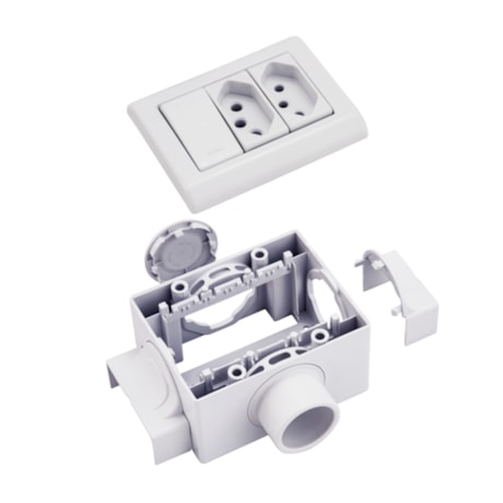 Caixa de Sobrepor 3 Postos para Eletrodutos e Canaletas Multiuso Branca 57304050 TRAMONTINA ELETRIK-d965d98f-eee0-40ed-bb7f-9a3c46ff41fa